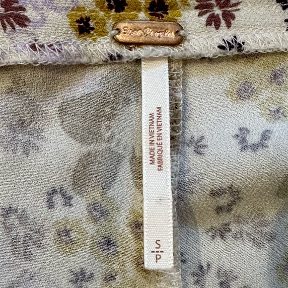 Free People Floral Flare Boho Pants Sz. Small - Picture 9 of 10